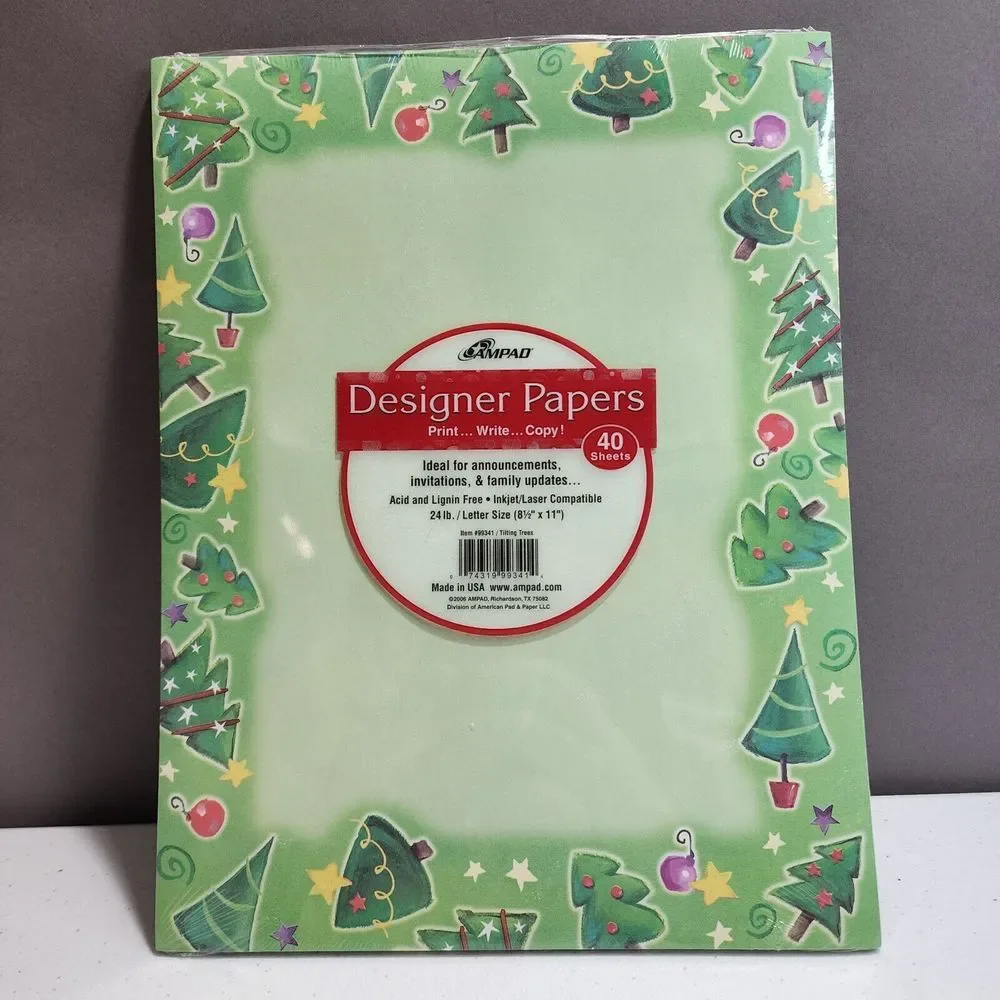 Christmas Stationery Letter‎ Printer Paper Ampad Trees 80 sheets